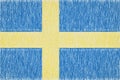 Sweden painted flag Royalty Free Stock Photo