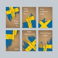 Sweden Patriotic Cards for National Day.