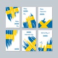 Sweden Patriotic Cards for National Day.