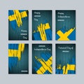 Sweden Patriotic Cards for National Day.