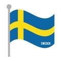 Sweden patriotic flag isolated icon
