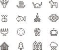 Sweden related icons Royalty Free Stock Photo