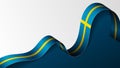 Sweden ribbon flag background