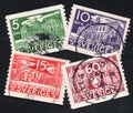 Sweden stamps Royalty Free Stock Photo