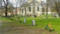 Sweden, Stockholm, Church of Catherine, cemetery tombstones near the church Catherine Royalty Free Stock Photo