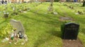 Sweden, Stockholm, Church of Catherine, cemetery tombstones near the church Catherine Royalty Free Stock Photo