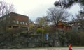 Sweden, Stockholm, granite rocks on Stadsgardsleden