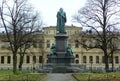 Sweden, Stockholm, Humlegarden, statue of Carl von Linne Royalty Free Stock Photo