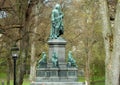 Sweden, Stockholm, Humlegarden, statue of Carl von Linne Royalty Free Stock Photo