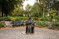 Sweden. Sculpture of the famous Swedish writer Astrid Lindgren in Stockholm. September 17, 2018