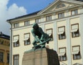 Sweden, Stockholm, statue of Engelbrekt on the Kornhamnstorg