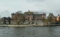 Sweden, Stockholm, view of the parliament and the Strmparterren Park from the Karl XII:s torg Royalty Free Stock Photo