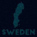 Sweden tech map. Royalty Free Stock Photo