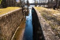 Sweden, Varmland, Berglags Canal with a lock system for the transport of ships