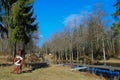 Sweden, Varmland, Berglags Canal with a lock system for the transport of ships