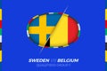 Sweden vs Belgium icon for European football tournament qualification, group F