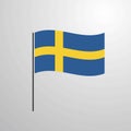Sweden waving Flag Royalty Free Stock Photo