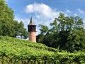 Swedes Tower or Schwedenturm Flower Island Mainau on the Lake Constance or Die Blumeninsel im Bodensee Royalty Free Stock Photo