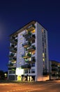 Swedish apartment block at night Royalty Free Stock Photo