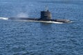 Swedish attack submarine HMS Uppland Royalty Free Stock Photo