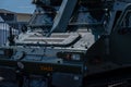 Swedish BAE Systems Land Systems HÃÂ¤gglunds BvS10 MkIIB all-terrain armoured vehicle on display..