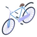 Swedish bicycle icon, isometric style Royalty Free Stock Photo