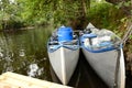 Swedish canoe equipment Royalty Free Stock Photo