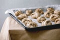 Swedish cardamom buns Kanelbulle Royalty Free Stock Photo