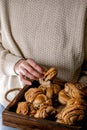 Swedish cardamom buns Kanelbulle Royalty Free Stock Photo