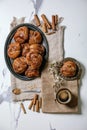 Swedish cinnamon sweet buns Royalty Free Stock Photo