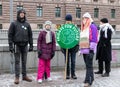 Swedish climate activist Greta Thunberg protesting in Stockholm