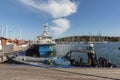 Swedish Coast Guard vessels moored OxelÃÂ¶sund