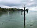 The Swedish Cross or Schwedenkreuz Flower Island Mainau on the Lake Constance or Die Blumeninsel im Bodensee