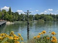 The Swedish Cross or Schwedenkreuz Flower Island Mainau on the Lake Constance or Die Blumeninsel im Bodensee - Constance, Germany