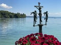 The Swedish Cross or Schwedenkreuz Flower Island Mainau on the Lake Constance or Die Blumeninsel im Bodensee - Constance, Germany
