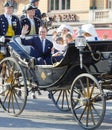 The swedish crown princess Victoria, princess Madelaine, prince Daniel and princess Estelle and price Oscar Bernadotte in a royal