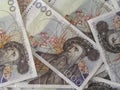 Swedish currency - 1000 Kronor Royalty Free Stock Photo