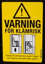 Swedish danger sign