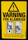 Swedish danger sign Royalty Free Stock Photo
