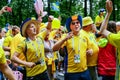 Swedish fans outside before match