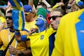 Swedish fans parade. FIFA World Cup.