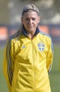 Swedish female football player - Olivia Schough Royalty Free Stock Photo