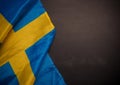 Swedish flag on chalkboard