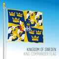 Swedish flag of the King, Sweden, EU