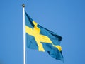 Swedish flag, Sweden Royalty Free Stock Photo