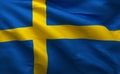 Swedish Flag, Sweden Colors 3D Render Royalty Free Stock Photo