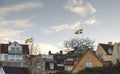 Swedish Flags in Visby, Sweden