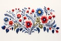 Swedish folk embroidery design