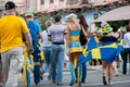 Swedish football fans on euro 2012 Royalty Free Stock Photo