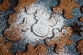 Swedish ginger biscuit shaped in funny form of thins cookies with cinnamon and cloves.